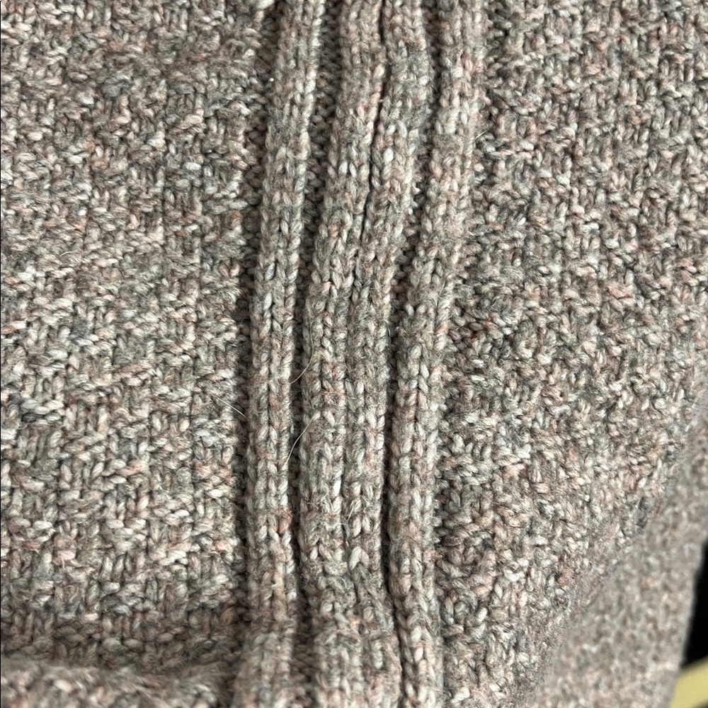 Universal Thread Womens Sweater Dress S Brown Gray Heather Mock T Cable Knit EUC - Picture 6 of 13